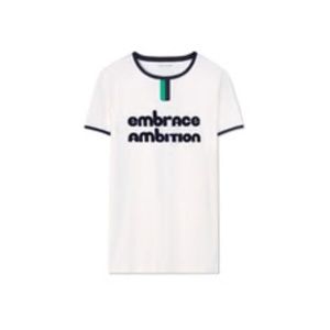 Tory Burch NWOT "Embrace Ambition" White Top - Small